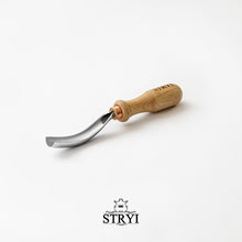 Load image into Gallery viewer, Gouge long bent chisel, #9 profile, woodcarving tools STRYI Profi