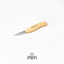 Load image into Gallery viewer, Whittling knife for wood carving 58mm STRYI Profi, sloyd knife, making figurines, carving knife