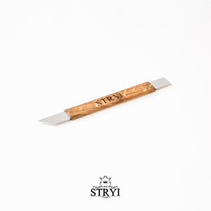 Cuchillo para cortar cuero STRYI Profi con doble afilado, herramienta de 2 caras