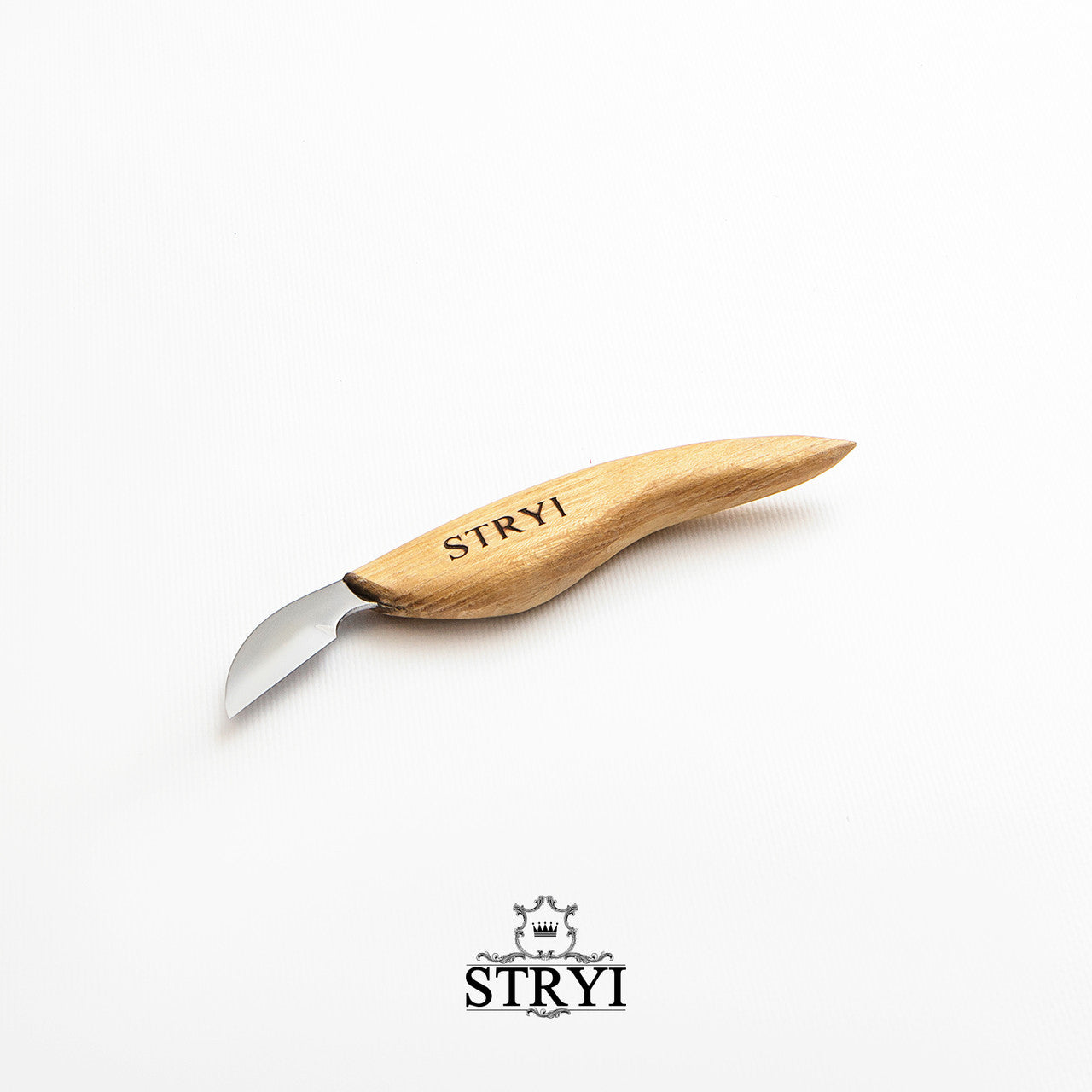 Stryi Carving Detail Knife For Figure Cutting, Woodcarving Whittling Knife,  Handmade Chip Carving Knife Geometric Pattern, High Carbon Steel Blade