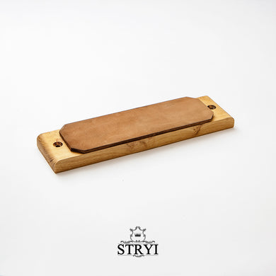 Leather strop for sharpening, polishing, finishing knives, straight chisels