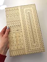 Basswood practice board 30*20cm for beginner woodcarvers in chip carving, easy training tutorials and patterns