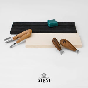 Full toolset STRYI-AY Start for woodcarver, all-inclusive for hobby, gift for teenager