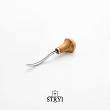 Load image into Gallery viewer, Palm carving bent gouge  sweep #9 STRYI Profi , lonocutting tool, burins STRYI