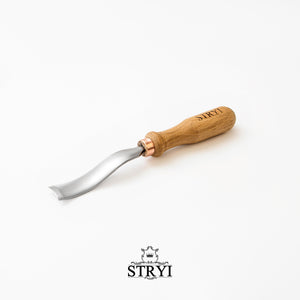 Revers bent gouge STRYI Profi, carving grapes, relief carving tools, carving gouges