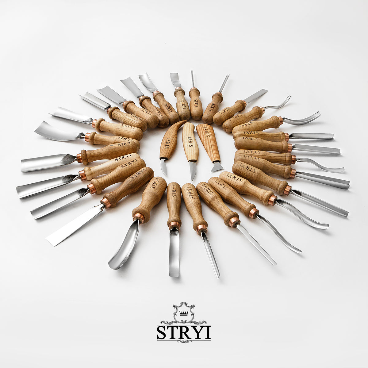 Woodcarving tools set 30pcs STRYI Profi, full completed set for carvin