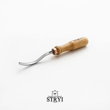 Load image into Gallery viewer, Long Bent V-parting Gouge STRYI 45 degrees, detailing wood carving, carving tool