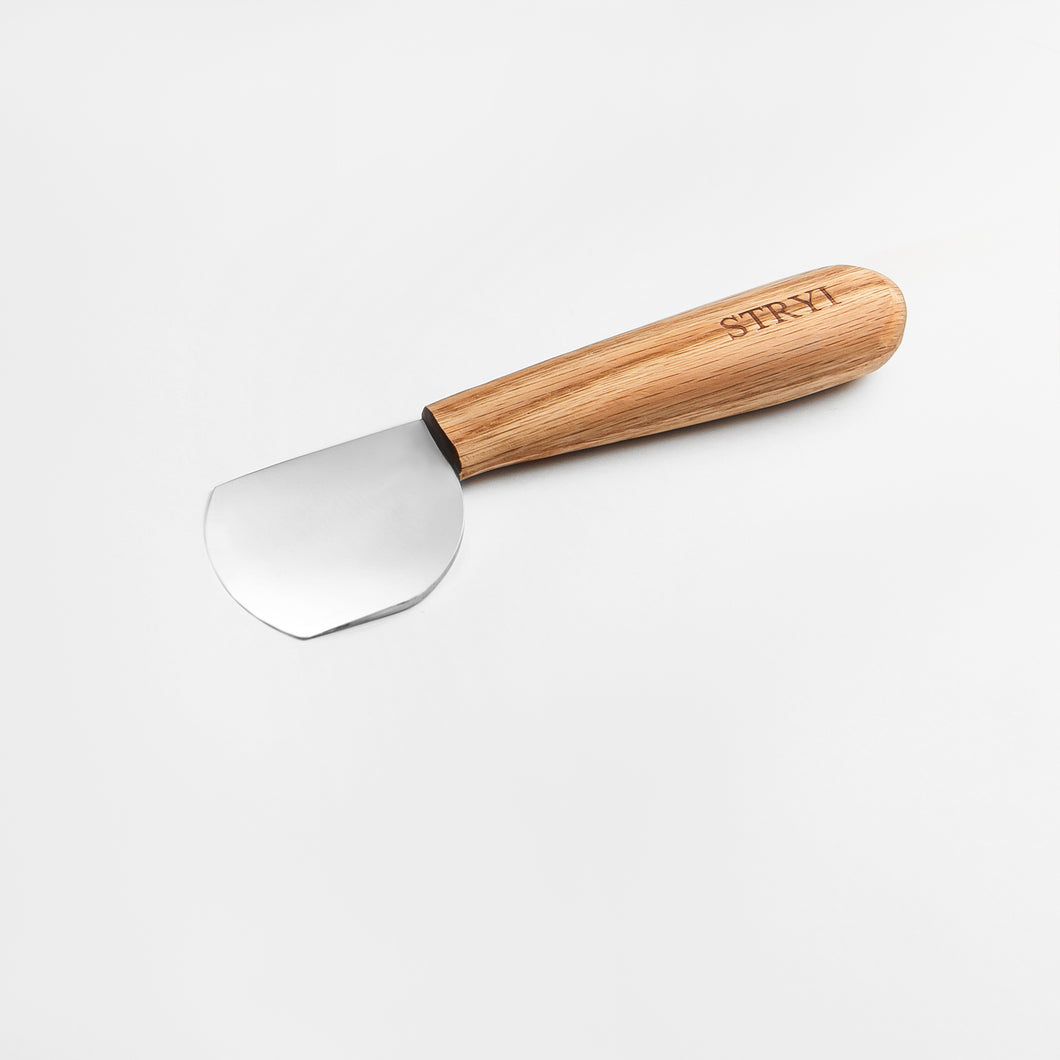 Rounded-bevel skiving knife for leather, STRYI Profi