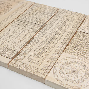 Juego de tablas de práctica de tilo. 9 piezas. Para talladores de madera principiantes en tallado en astillas para un fácil aprendizaje. Tutoriales y patrones para tallar.
