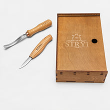 Load image into Gallery viewer, Basic wood carving set STRYI Start, whittling spoon, kuksa and mug