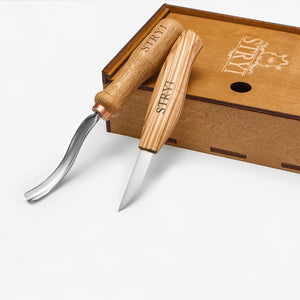 Set básico para tallar madera STRYI Start, cuchara para tallar, kuksa y taza