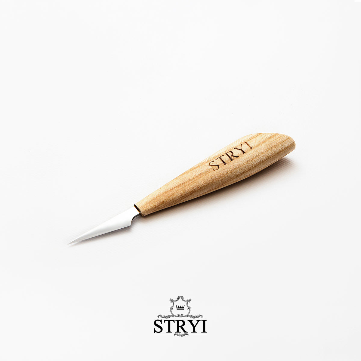 Wood carving knife 40mm STRYI Profi for detailed carving, Whittling ...