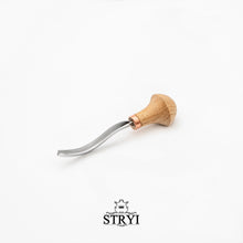 Load image into Gallery viewer, Palm carving bent V-tool STRYI Profi 45 degree, micro wood engraving