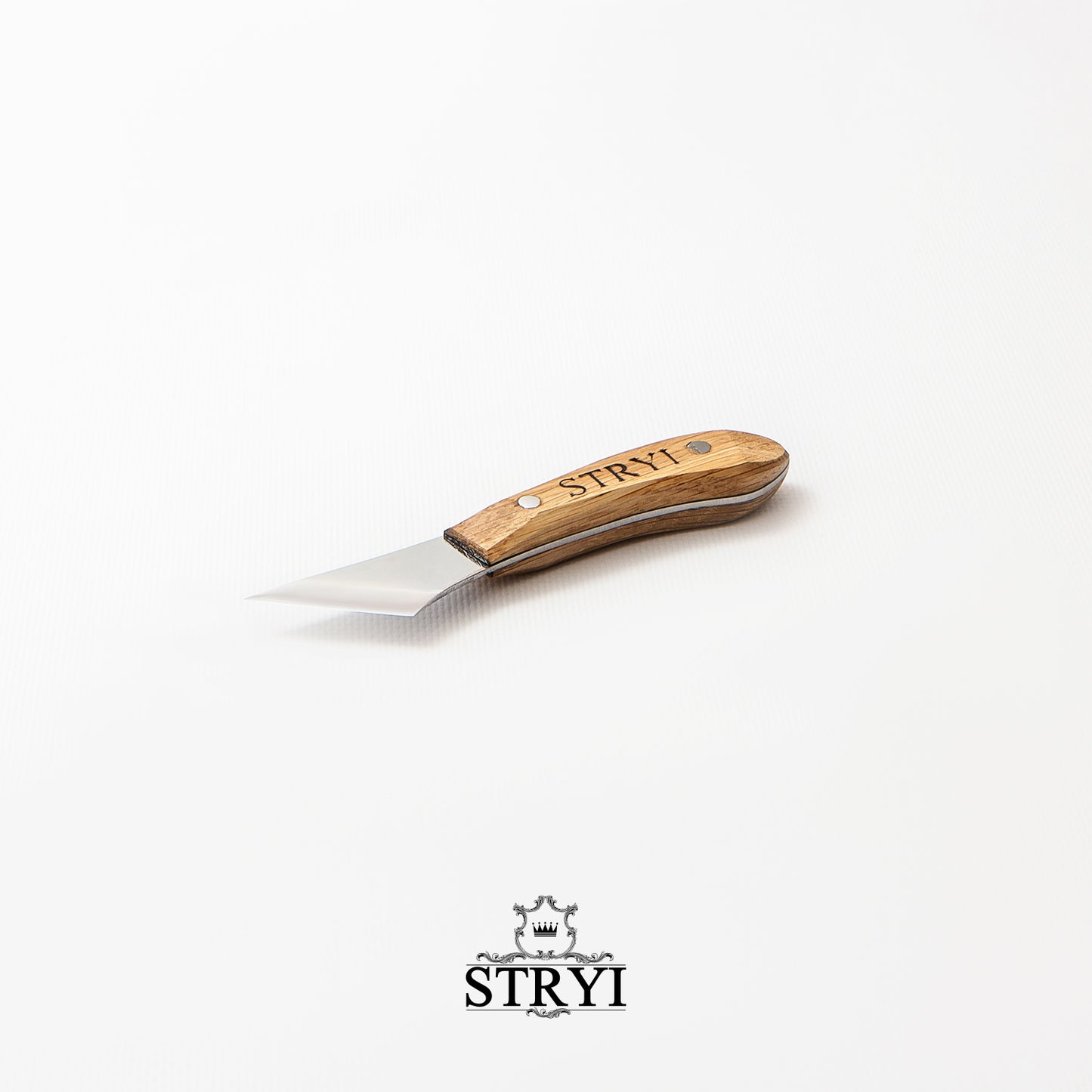 Figured knife for woodcarving 40mm STRYI Profi, whittling knives, sloyd knives, knife for wooden jewelry