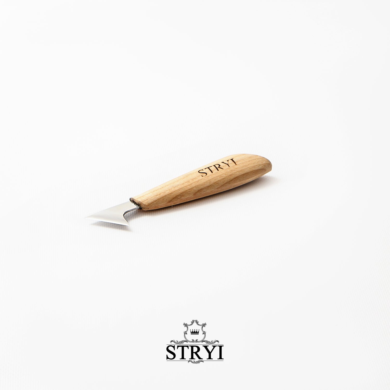 Wood carving knife 35mm STRYI Profi for relief and chip carving, Chip carving knife