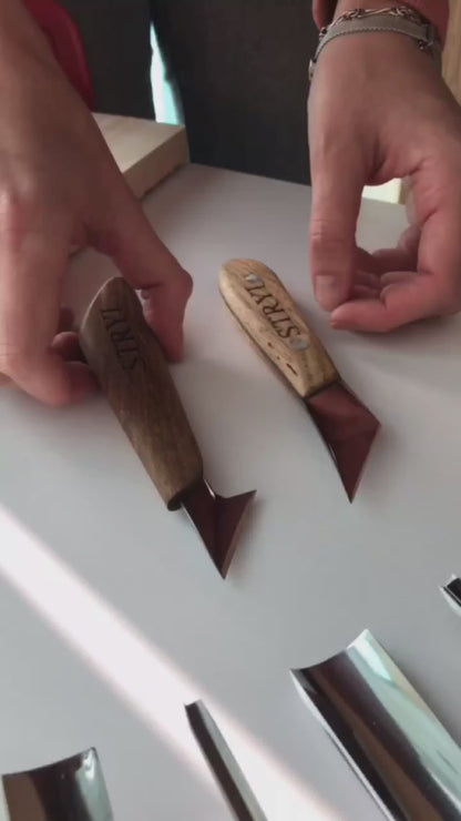 Cuchillo para tallar madera 35mm STRYI Profi para tallado en relieve y astillas