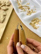 Load image into Gallery viewer, Tiny carving hook knife mini STRYI Profi, detailed carving figurines, wood carving chisel, spoon knives, detail chisel