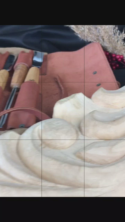 Holzschnitzwerkzeug-Set zum Reliefschnitzen im Lederetui, 12-teilig STRYI Profi