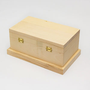 Holz-Schmuckschatulle, Holzschnitzerei-Rohling mit Beschlägen, Holzschnitzerei-Box