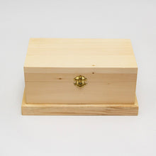 Cargar imagen en el visor de la galería, Caja de joyería de madera, tallado en madera en blanco con accesorios, caja de talla de madera, caja de cal, talla en blanco, caja de madera tallada en blanco