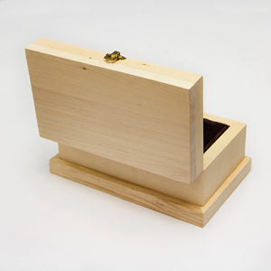 Caja de joyería de madera, tallado en madera en blanco con accesorios, caja de talla de madera, caja de cal, talla en blanco, caja de madera tallada en blanco