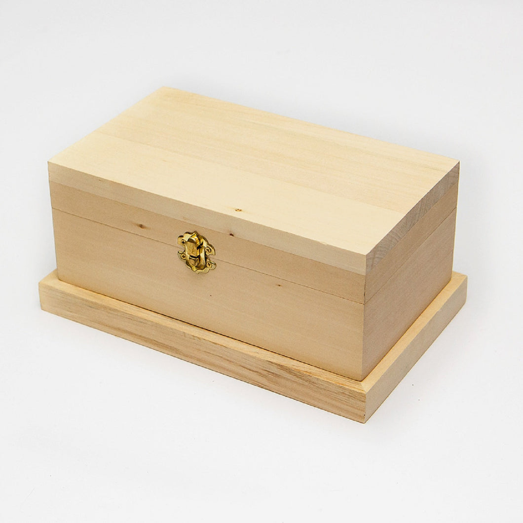 Caja de joyería de madera, tallado en madera en blanco con accesorios, caja de talla de madera, caja de cal, talla en blanco, caja de madera tallada en blanco