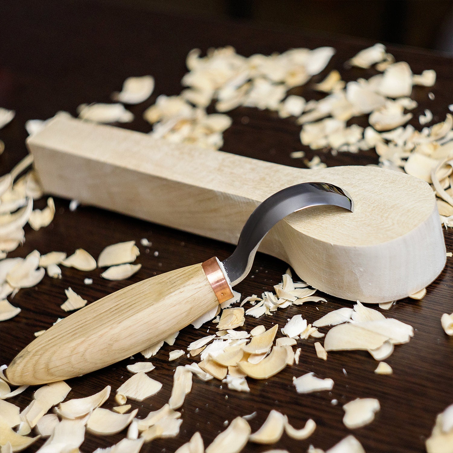 Carving Hook Knife. Forged Kuksa Carving Knife. Knives Carving Bowl Kuksa.  Kuksa Carving Tools. Hand Forged Wood Carving Tool. Forged Knife -   Finland