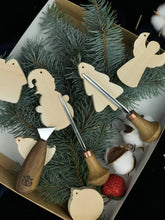 Cargar imagen en el visor de la galería, Juego de juguetes navideños, espacios en blanco para la creatividad, decoración navideña de madera