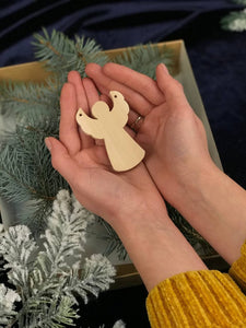 Set Weihnachtsspielzeug, Rohlinge für Kreativität, Weihnachtsdekoration aus Holz