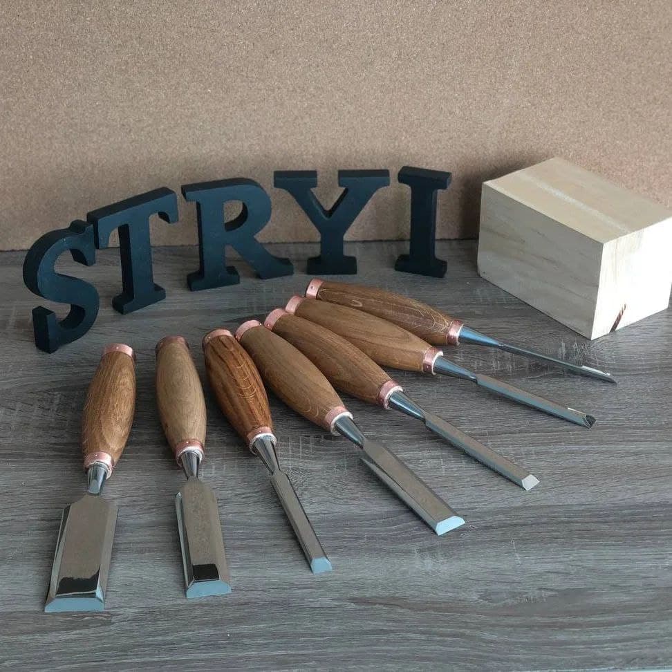 Woodworking Set 12 Tools, Chisels for Woodworking + Case for Storage Gouge  STRYI