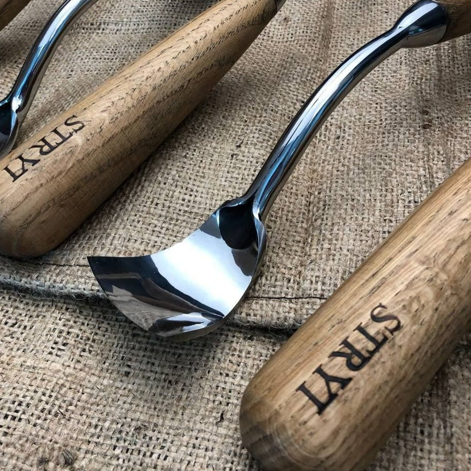 Large bent gouge for Kuksa spoon carving, STRYI Profi, Chisel for bowl ...