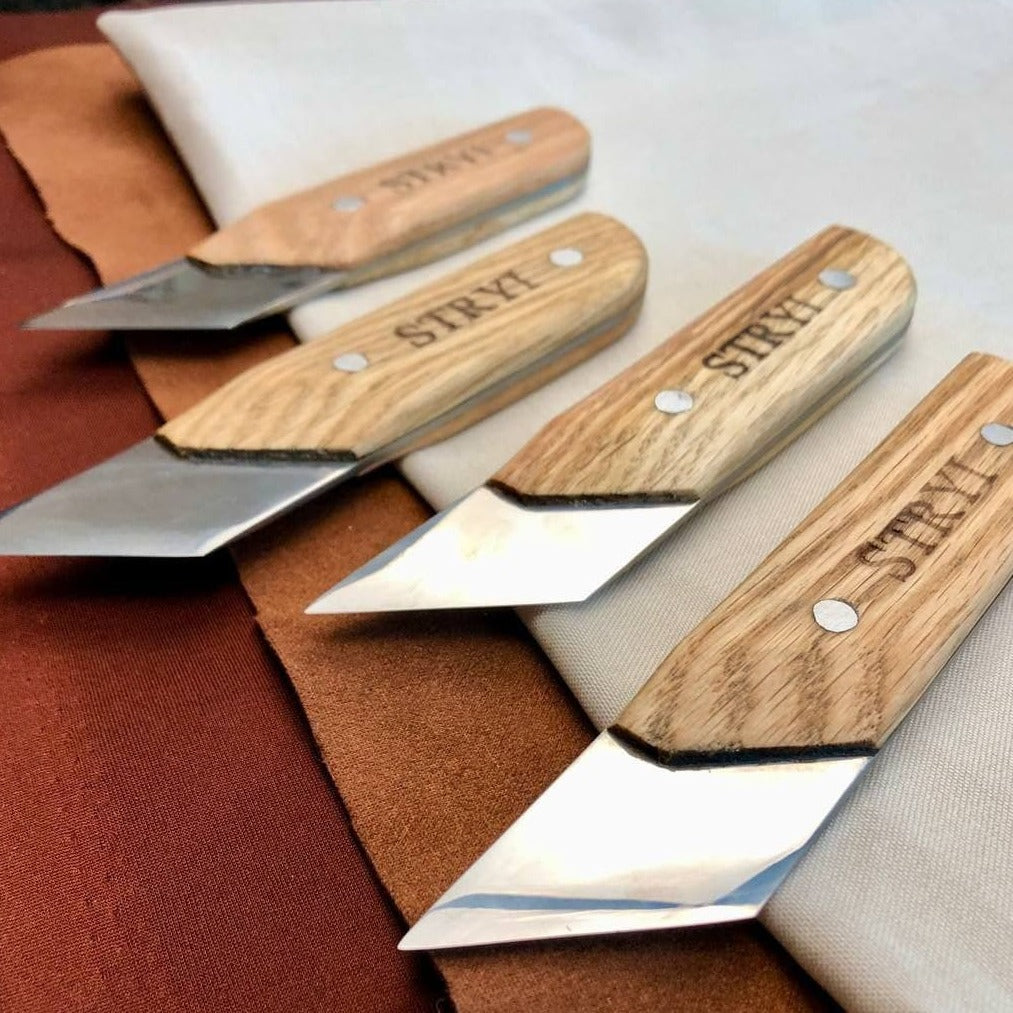 Wide carving knife,  carving knife 40mm STRYI Profi, Skewed knife, Knife for sculpting