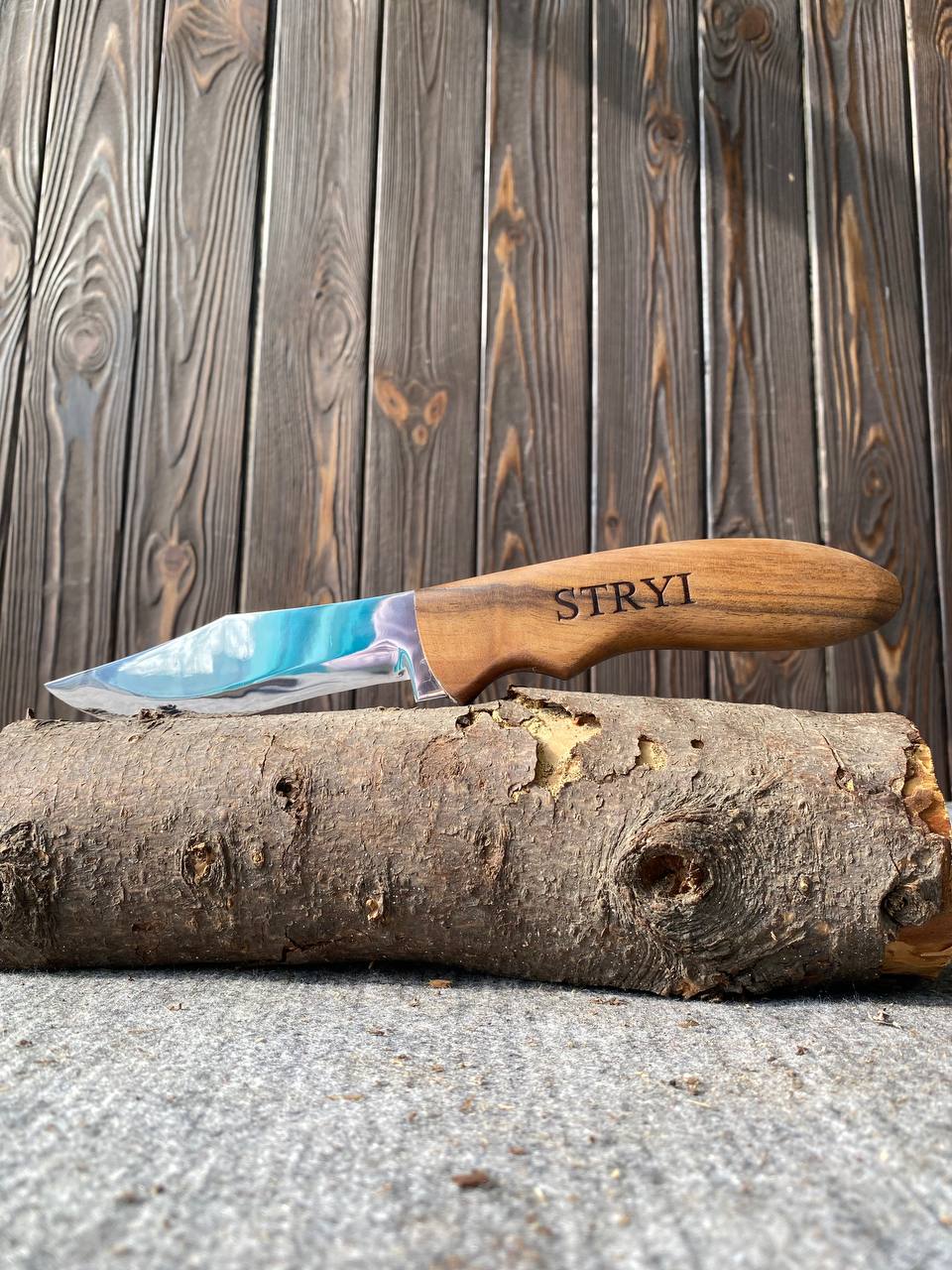 Cuchillo de talla de madera STRYI Profi, cuchillo de camping, cuchillo de carpintería verde