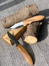 Cargar imagen en el visor de la galería, Cuchillo de talla de madera STRYI Profi, cuchillo de camping, cuchillo de carpintería verde