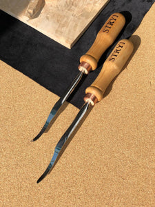 Long hook tool STRYI Profi for relief carving, detailing chisel for crosscutting, tool for relief carving